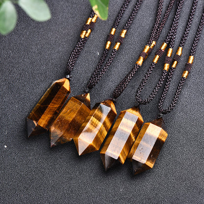 Natural Tiger Eye Protection Gemstone Necklace