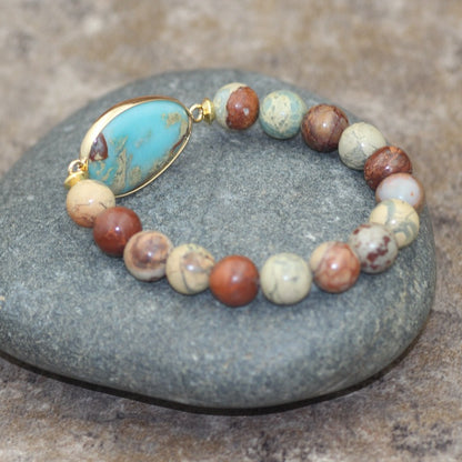 10mm Shoushan Stone Yoga Bracelet