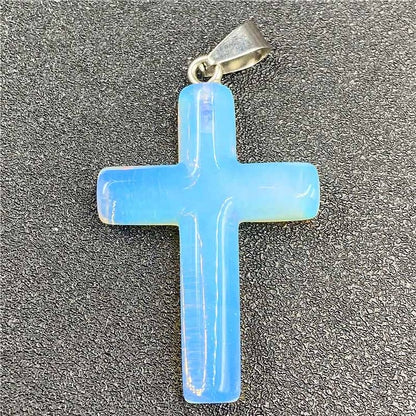 Colour Crystal Cross Healing Pendant