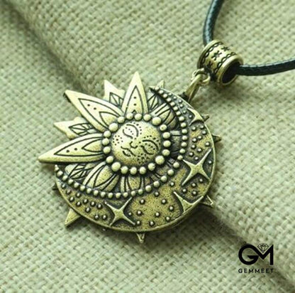 Solar and Celestial Mandala Flower Necklace