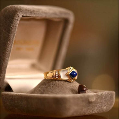 Rhombus Lapis Lazuli Ring