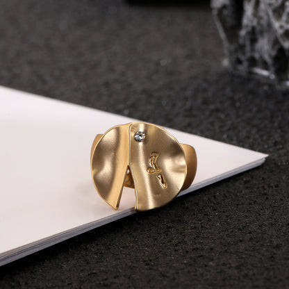 Stylish Simple Matte Geometric Alloy Ring for Men and Women