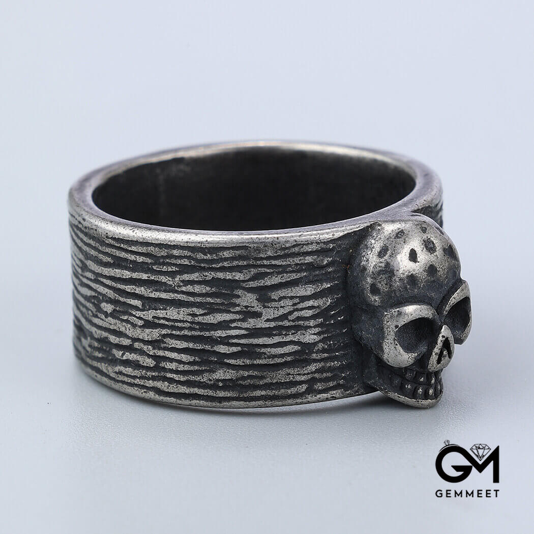 Retro Colored Skull Punk Ring