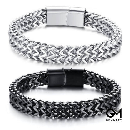 Punk Magnet Buckle Alloy Bracelet