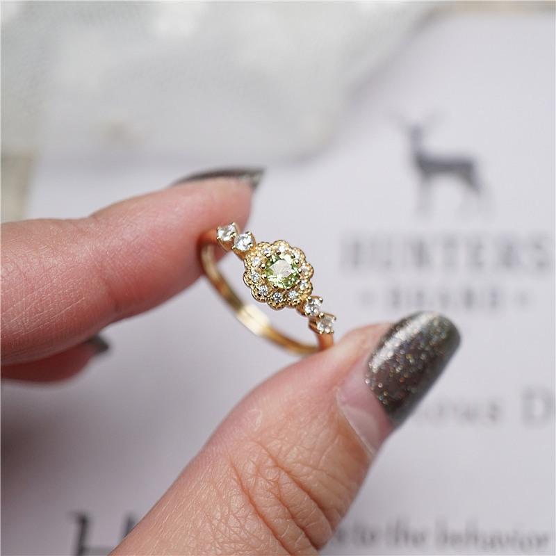 Inlaid Peridot Vintage Ring