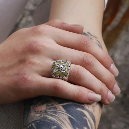 Skull Rabbit Bugs Punk Style Ring