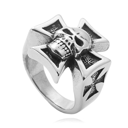 Skull Cross Retro Punk Ring