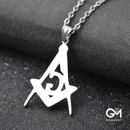 Titanium Steel Masonic Necklace for Men