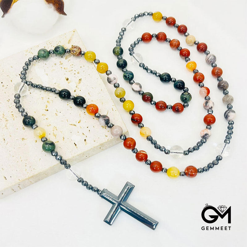 Mookaite Beads Rosary Mala Long Necklaces