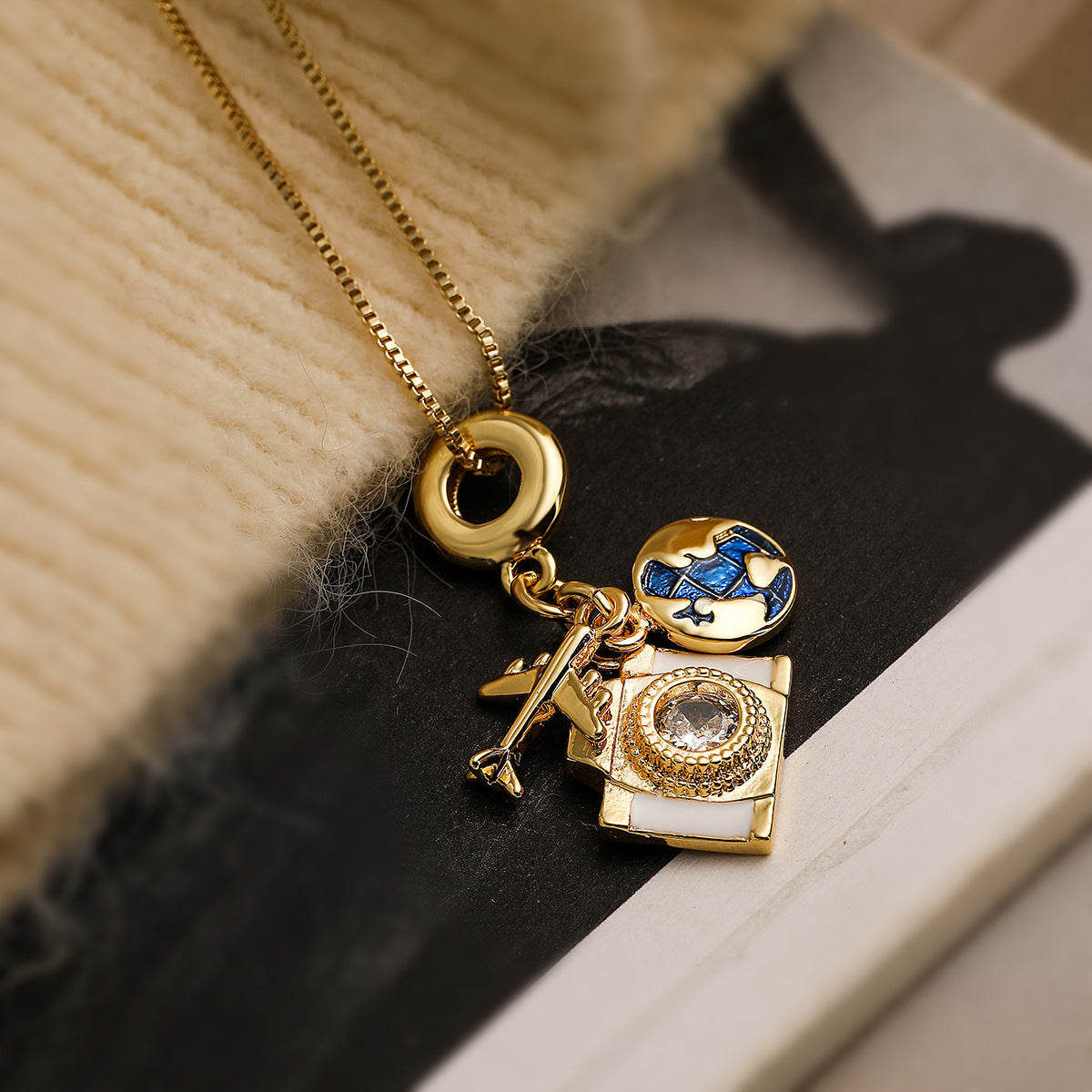 Cute Travel Symbol Pendant Necklace