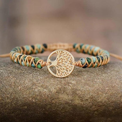 Turquoise Tree Of Life Bracelet