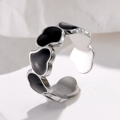 Stainless Steel Ring with Non-fading Dripping Oil Opening