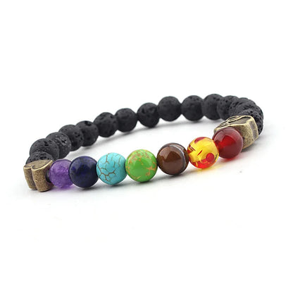 Lava Stone Chakra Protection Bracelet