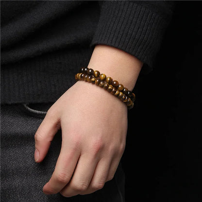 Beaded Jewelry For Man Double Layer Bracelet Set