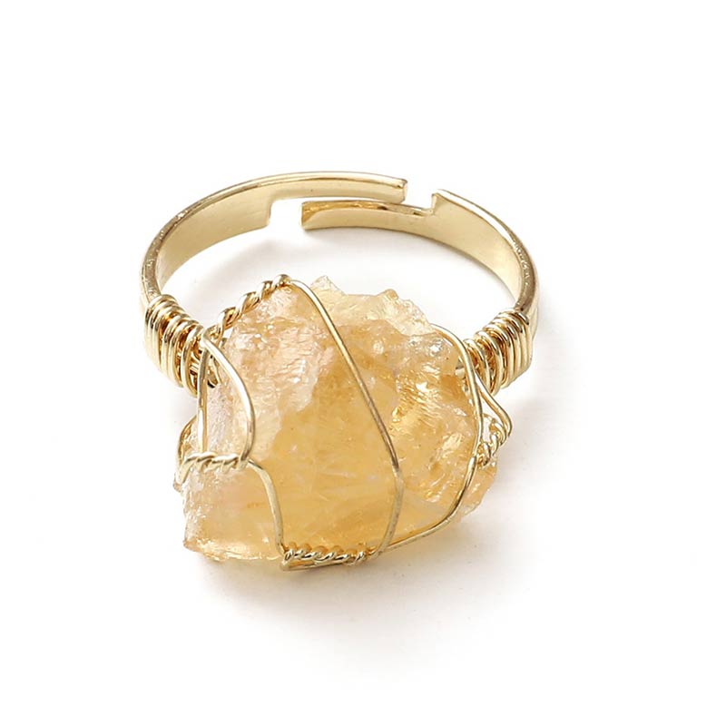 Natural Crystal Irregular Ring