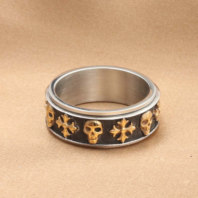 Cross Skull Retro Trendy Men's Ring