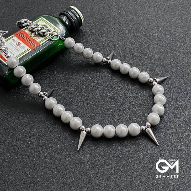 Men's Reflective Pearl Necklace Accessories