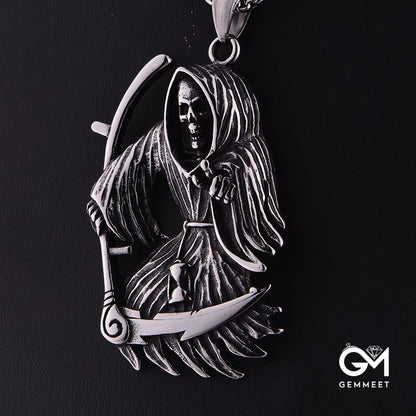 Stainless Steel Wizard Pendant Necklace