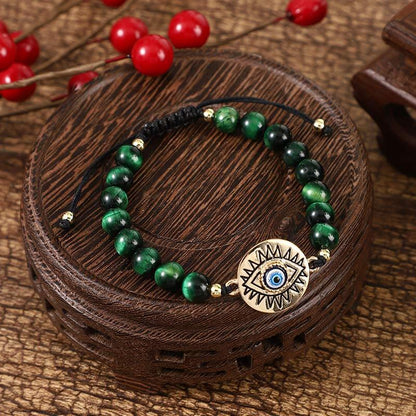 Fee Now: Tiger Eye Evil Eye Protection Bracelet