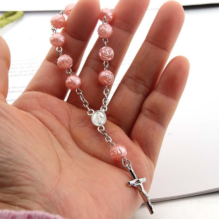 Pearl Heart Cross Bracelet