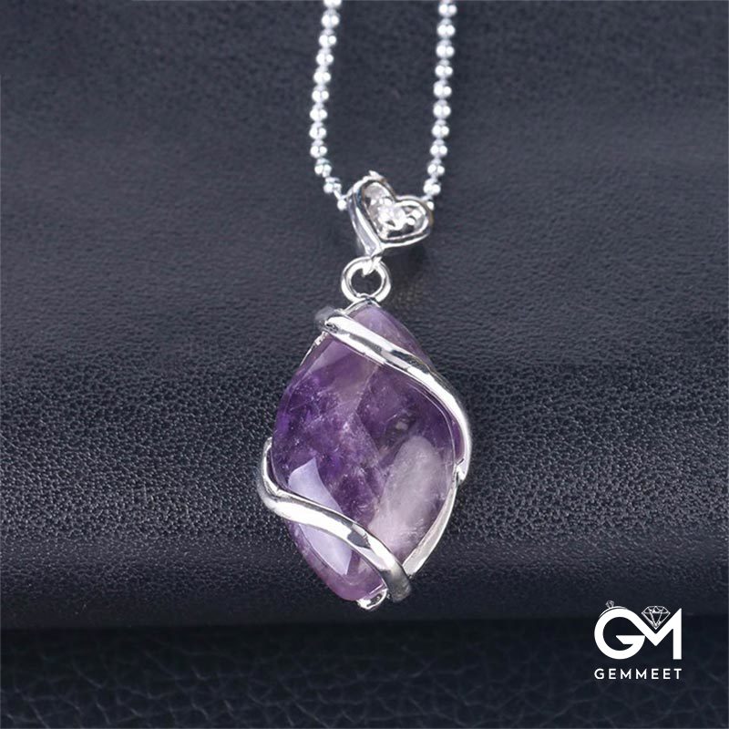 Marquise Pattern Crystal  Charm Necklace Pendant