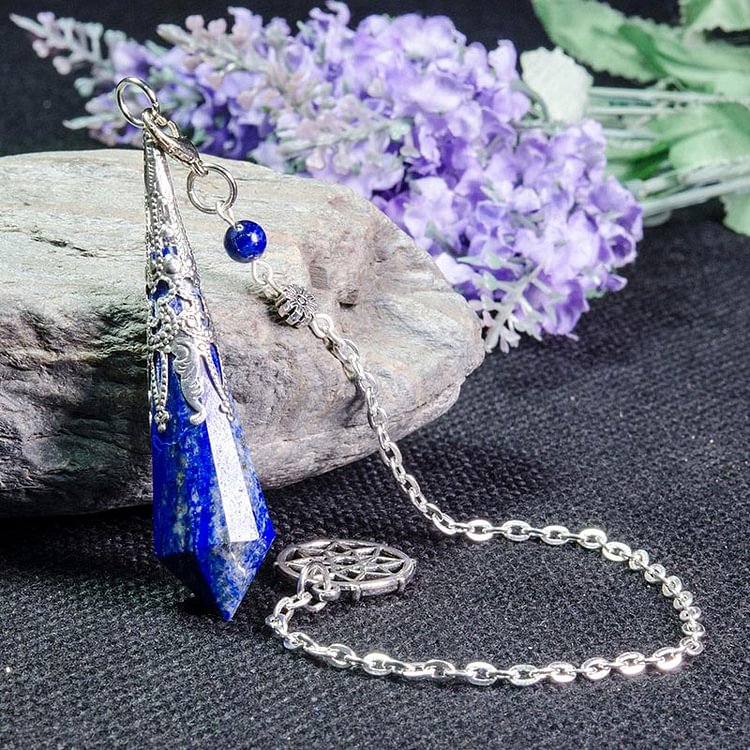 Lapis Lazuli Retro Positive Pendulum