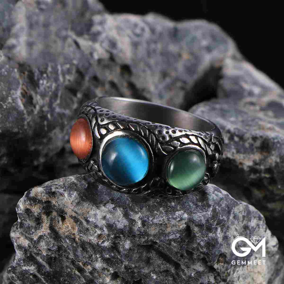 Palace Style Retro Cat's Eye Ring