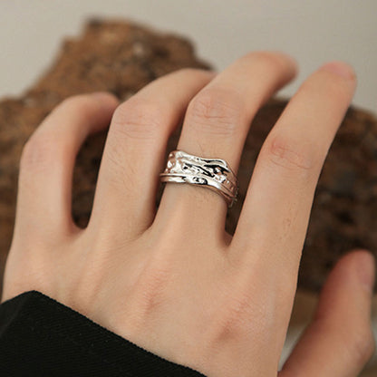 Irregular Texture High-end Retro Style Ring