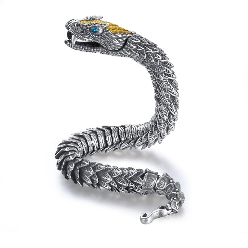 Men’s Medusa Rattlesnake Hip Hop Bracelet