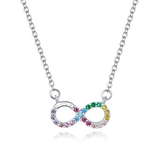 Women's Rainbow Infinity Sign Love Necklace