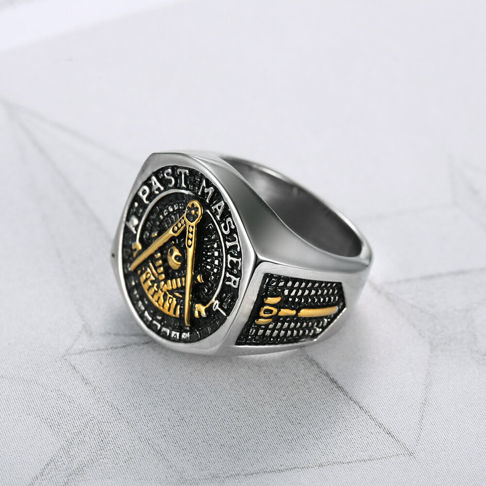 Masonic Titanium Steel Ring