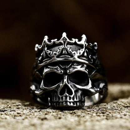 Classical Noble Crown Skull Stainless Steel Ring