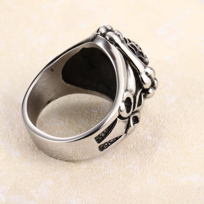 Spiderweb Skull Titanium Steel Ring