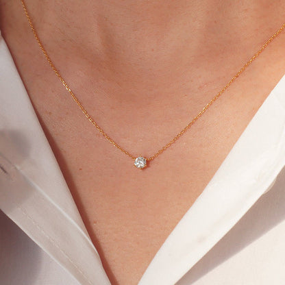 Dainty Shiny Zircon Elegant Necklace