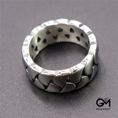 Stainless Steel Irregular Drop Shaped Ring