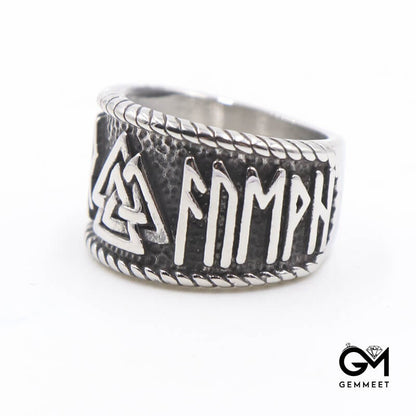 Odin Symbol Viking Rune Ring for Men