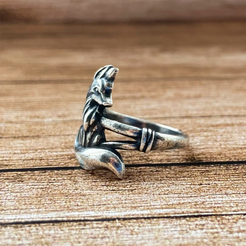 Creative Retro Big Tail Fox Ring