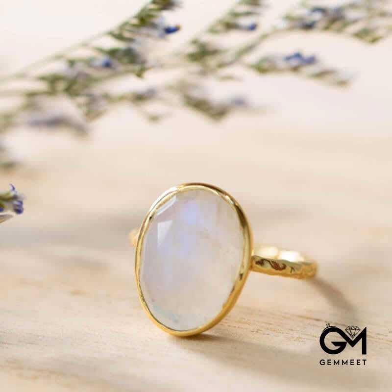 Simple and Elegant Moonstone Ring