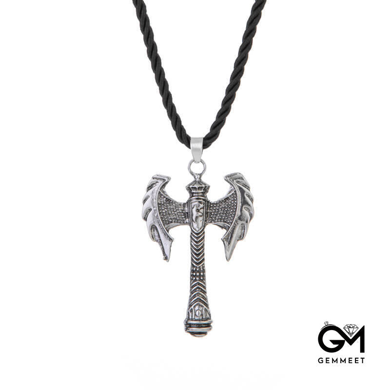 Vintage Pirate Double Axe Necklace