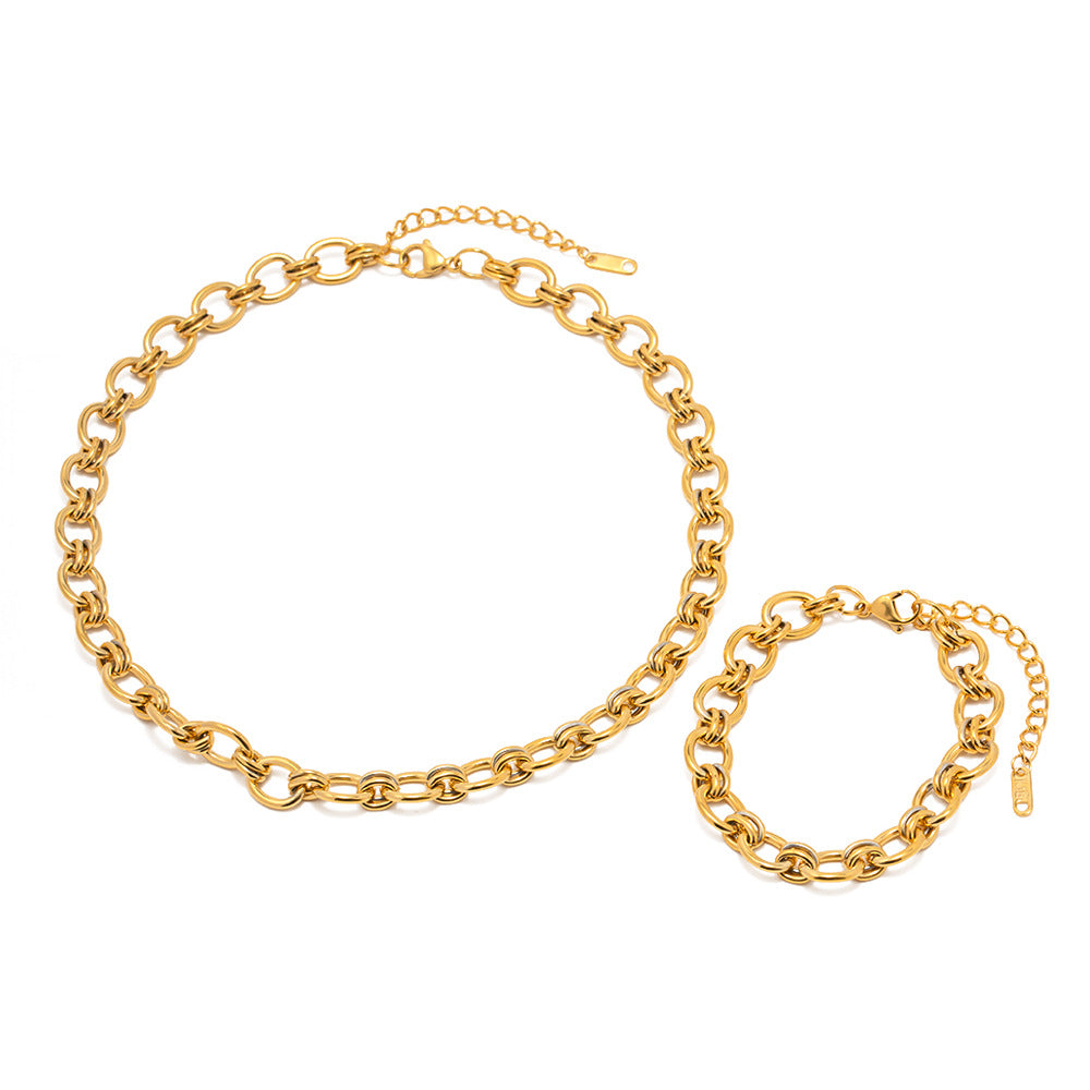 Double Link Iron Chain Bracelet