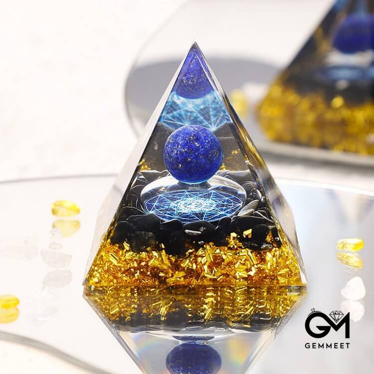 Lapis Lazuli Sphere Letter 1972 Orgone Pyramid