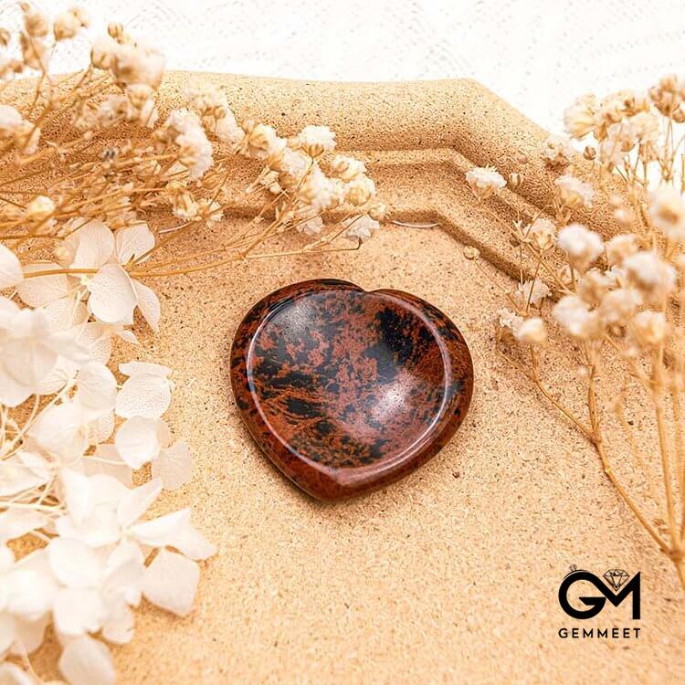 Mahogany Obsidian Heart Worry Stone