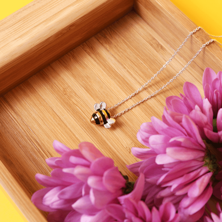 "Your Wings Were Ready" Bee Necklace