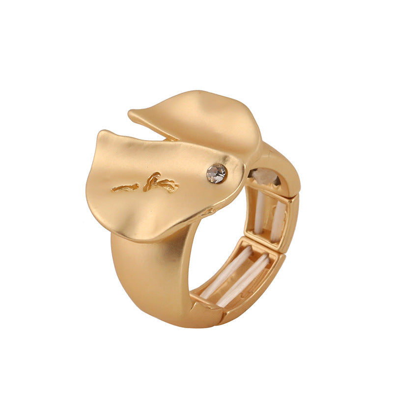 Stylish Simple Matte Geometric Alloy Ring for Men and Women