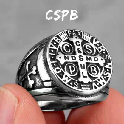 Men's CSPB Cross Stainless Steel Ring