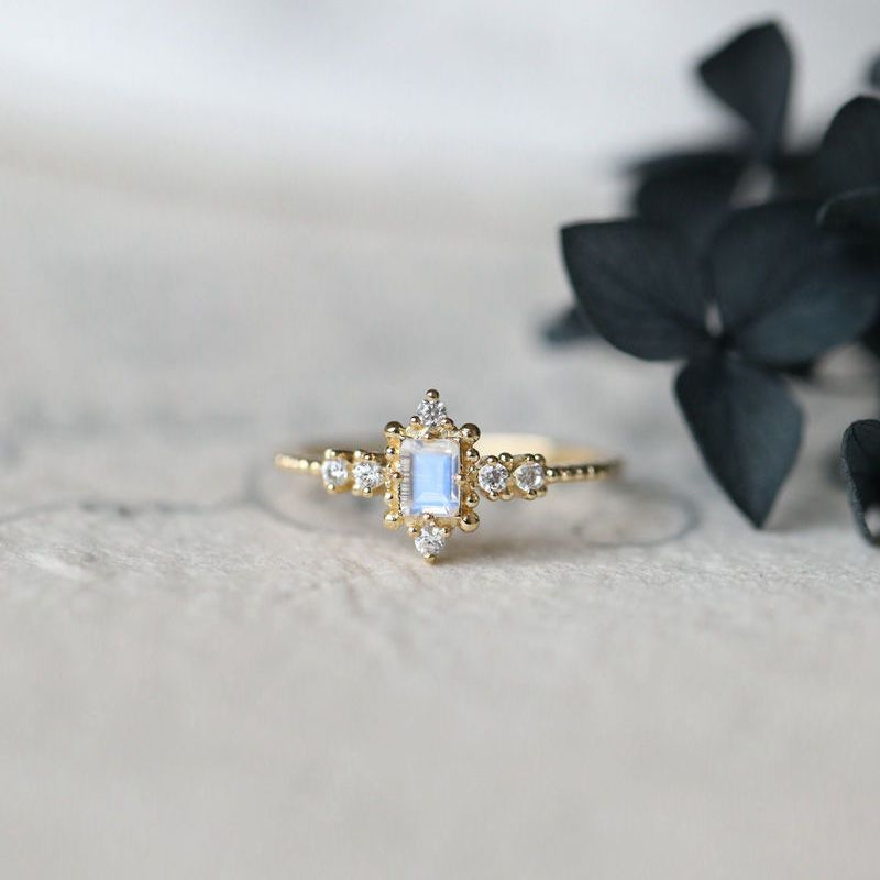 Diana of Dawn Moonstone Ring