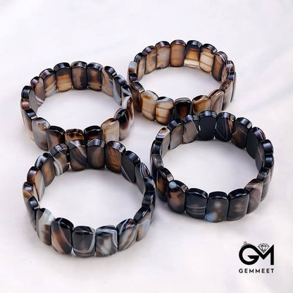 Sardonyx Rectangular Beads Bracelet