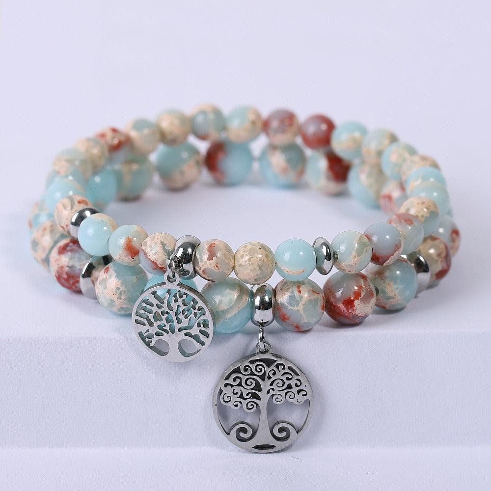 Life of Tree Symbol Amazonite Bead Bracelet