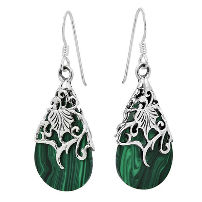 Malachite Turquoise Earrings