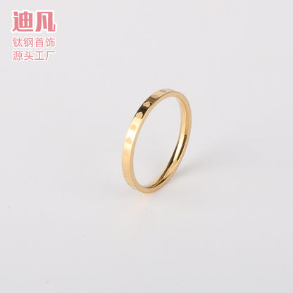 Niche Personality Creative Carving Full Circle Titanium Steel Love Ring